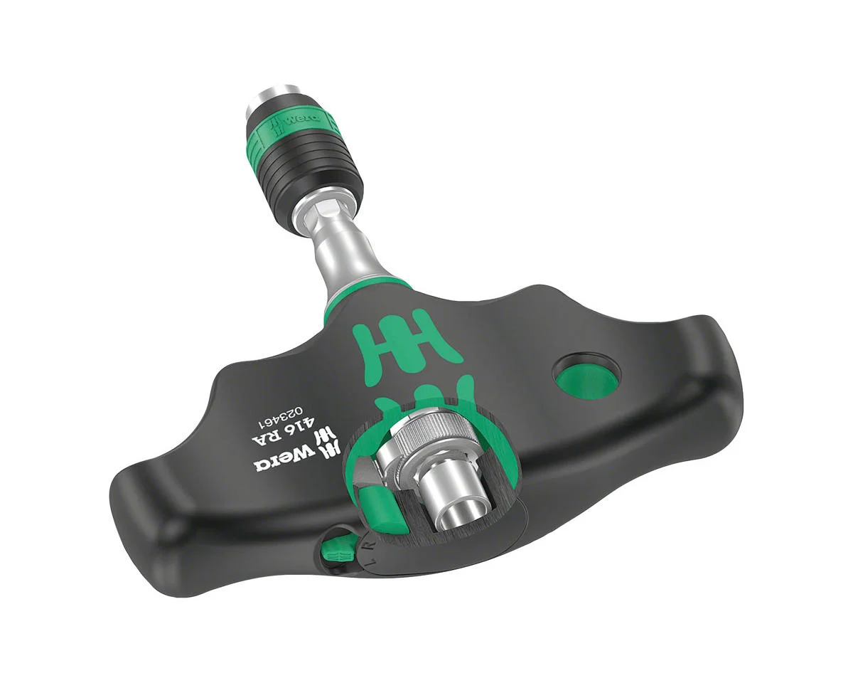 Wera 416 RA T-Handle Screwdriver (Ratchet Function) (Rapidaptor Quick-Release Chuck)